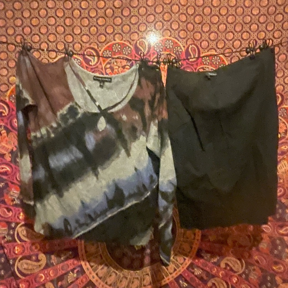 Lightweight sweater and skirt